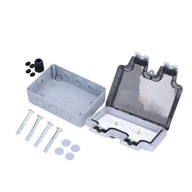 High quality Surface mounted switch box IP66 waterproof socket 250v 16A double