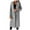 Grey, variant on GDREDA Women's Wool Coat Blouse Thin Coat Trench Long Jacket Ladies Slim Long Belt Elegant Overcoat Outwear Grey,S