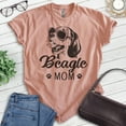 thumbnail image 2 of Beagle Mom T-shirt, Unisex Women's Shirt, Beagle Owner, Cool Dog Mom Gift, Heather Sunset, XX-Large, 2 of 6