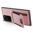thumbnail image 2 of Compatible with Samsung Galaxy Note 20 Flip Wallet Phone Case with Card Holder Elastic,Magnetic Back Flip Kickstand Cover Premium PU Leather Business Classic Style Shockproof Case,Pink, 2 of 8