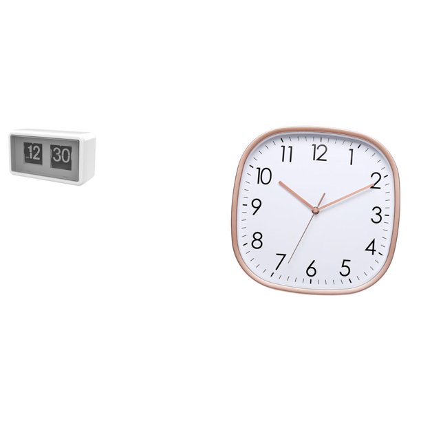 Reloj con giro automático,Reloj giratorio automático con pantalla grande para hotel,casa y oficina,Reloj de escritorio plegable para dormitorio,sala de estar,reloj silencioso,Reloj de