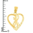 thumbnail image 3 of 14k Initial Heart Pendant Necklace, with 16" Rolo Chain, Letter H, Personalized Gifts for Her, 3 of 5