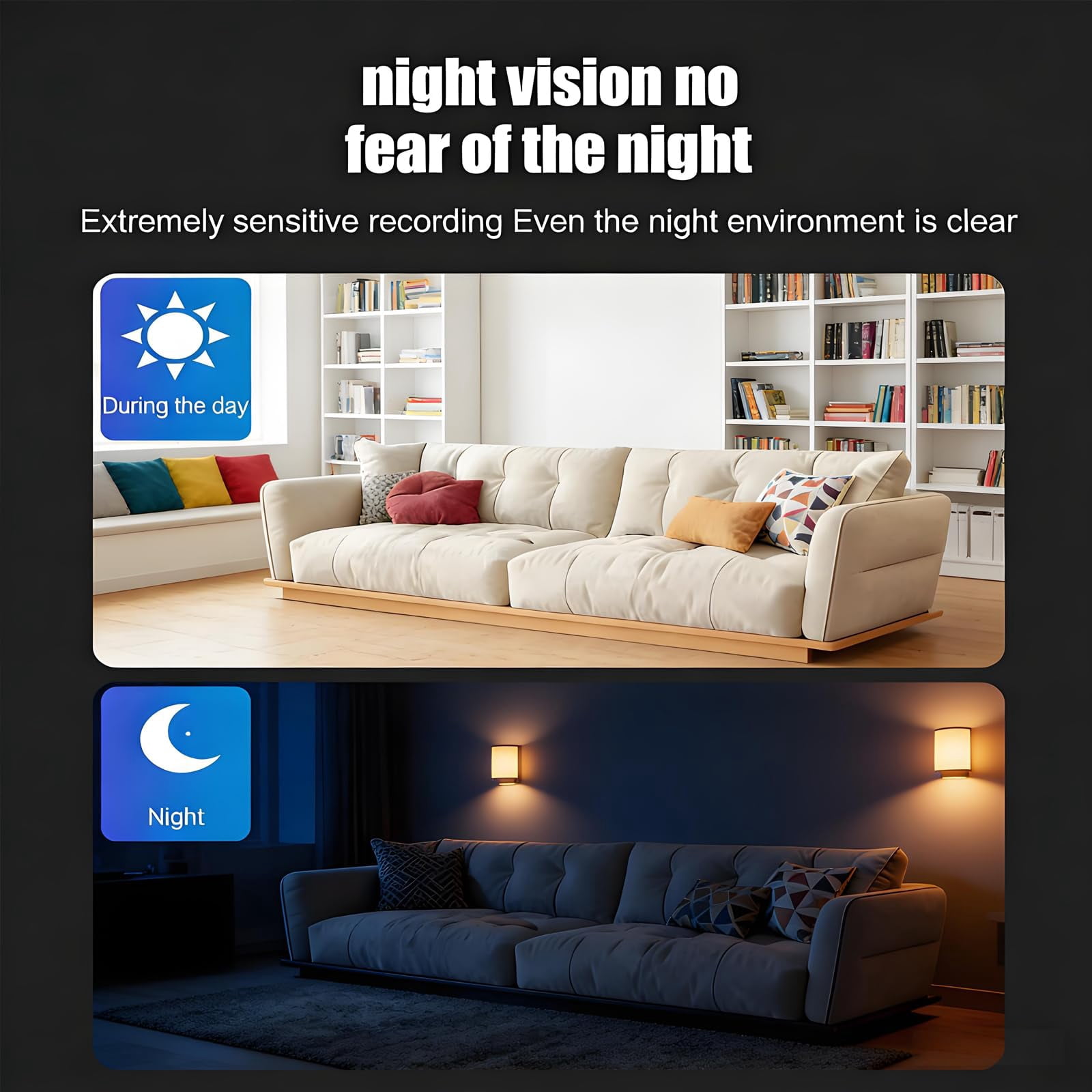 Upgraded Ultra-Invisible No-Plug Camera, 1080P WiFi Mini Hidden Camera with Two-Way Audio, 170° Wide Angle, Long Battery Life, No-Drill Wireless Indoor Security Camera for Pet, Home, Office