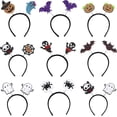 thumbnail image 1 of Diademas De Halloween, Paquete De 9 Diademas De Bruja Aros Para El Cabello Del Diablo Diademas De Calabaza Diadema Para El Cabello Disfraz De Halloween Decoración De Fiesta Para Niños Adultos Hallow, 1 of 5