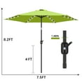 thumbnail image 5 of Scafild | 7.5 Ft Solar LED Light Patio Umbrella Outdoor W/ Easy Tilt - Yellow Green, 5 of 7