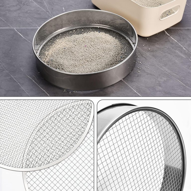 Aazon.co : Practicool Garden Potting Ix Sieve - Stainless Steel Riddle - Soil Sifting Pan