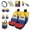 Colombia Flag Pattern, variant on Chririnla Camo Eagle Car Seat Cover Split Covers Classic Car Front Back Seats Covers Sets 14 Pack with Handbrake Protector, Safety Belt Pads, Coasters, Auto Interior Essentials