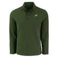 thumbnail image 2 of Men's Cutter & Buck Green Philadelphia Eagles Hunts Point Eco Textured Fleece Recycled Half-Snap Sweatshirt, 2 of 3