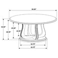 thumbnail image 2 of Pemberly Row Round 60-inch Pedestal Wood Dining Table in Brown, 2 of 6