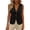 Black, variant on Women Summer Tie Front Eyelet Tank Tops Trendy Floral Vest Sleeveless V Neck Dressy Blouse Vacation Clothes Blue S(S)