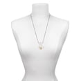 thumbnail image 3 of Delight Jewelry Goldtone Crystal Ship Wheel - Direction Silvertone Dream Big Pendant Necklace, 25", 3 of 4