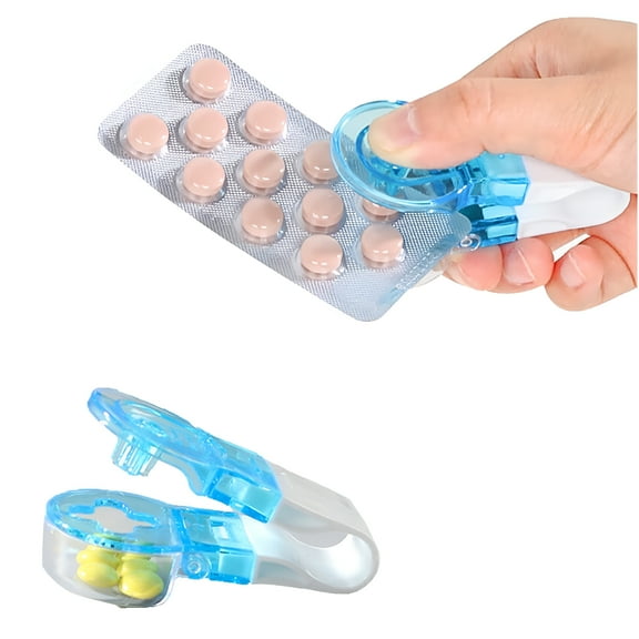 XIRQI Portable Pill Taker Household Gadgets,Tablets Pill Popper for Blister Packs,Pill Puncher Tool,Pill Extractor Tool,Remover for The Elderly,Disabled