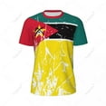 thumbnail image 2 of Exclusive design Mozambique Flag Grain 3D Printed Men For Running Bike Soccer Tennis Fitness Sports tshirt Mesh Short T-shirt, 2 of 13