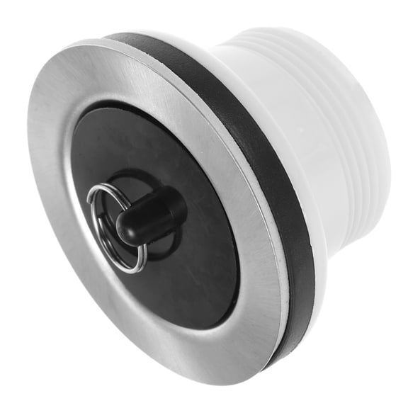 PBPBOX Laundry Tub Drain Stopper and Sink Strainer Kit White for Kitchen and Utility Use