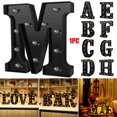 thumbnail image 2 of Newly Design Led Letters Lights 26 Alphabet Black Decorative Marquee Lamps for Wedding Party Birthday Home Bar  M, 2 of 6
