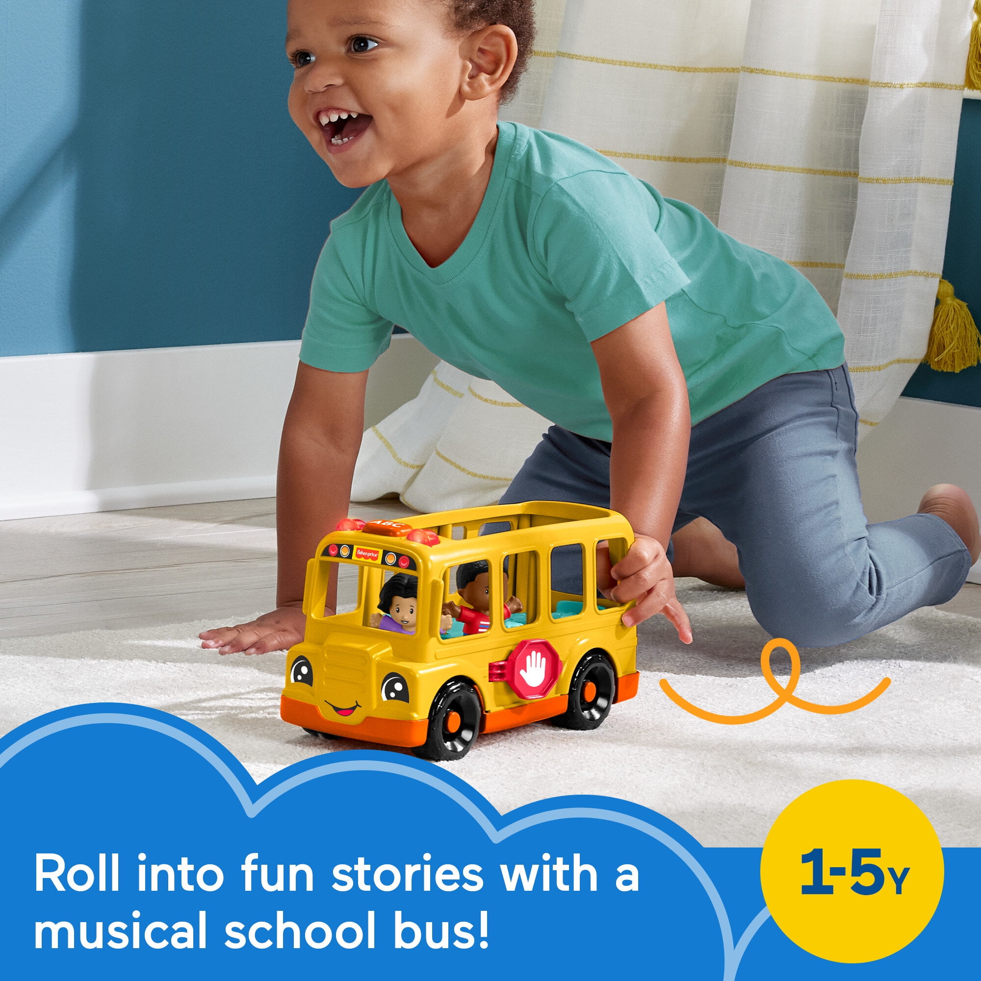 FisherPrice Little People School Bus Musical Toddler Toy Vehicle with 2 Figures  (图3) FisherPrice Little People School Bus Musical Toddler Toy Vehicle with 2 Figures  (图3)