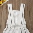 thumbnail image 7 of Bagilaanoe Toddler Baby Girl Jumpsuit Sleeveless Stripe Print Romper Backless Overalls 18M 24M 3T 4T 5T 6T Kids Long Pants Wide Leg Trousers Casual Outfits, 7 of 7
