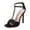 Black, variant on Women's High Heels Dressy Stiletto Sandals Open Toe Rhinestone Ankle Strap Wedding Party Dress Shoes Black Size 7.5