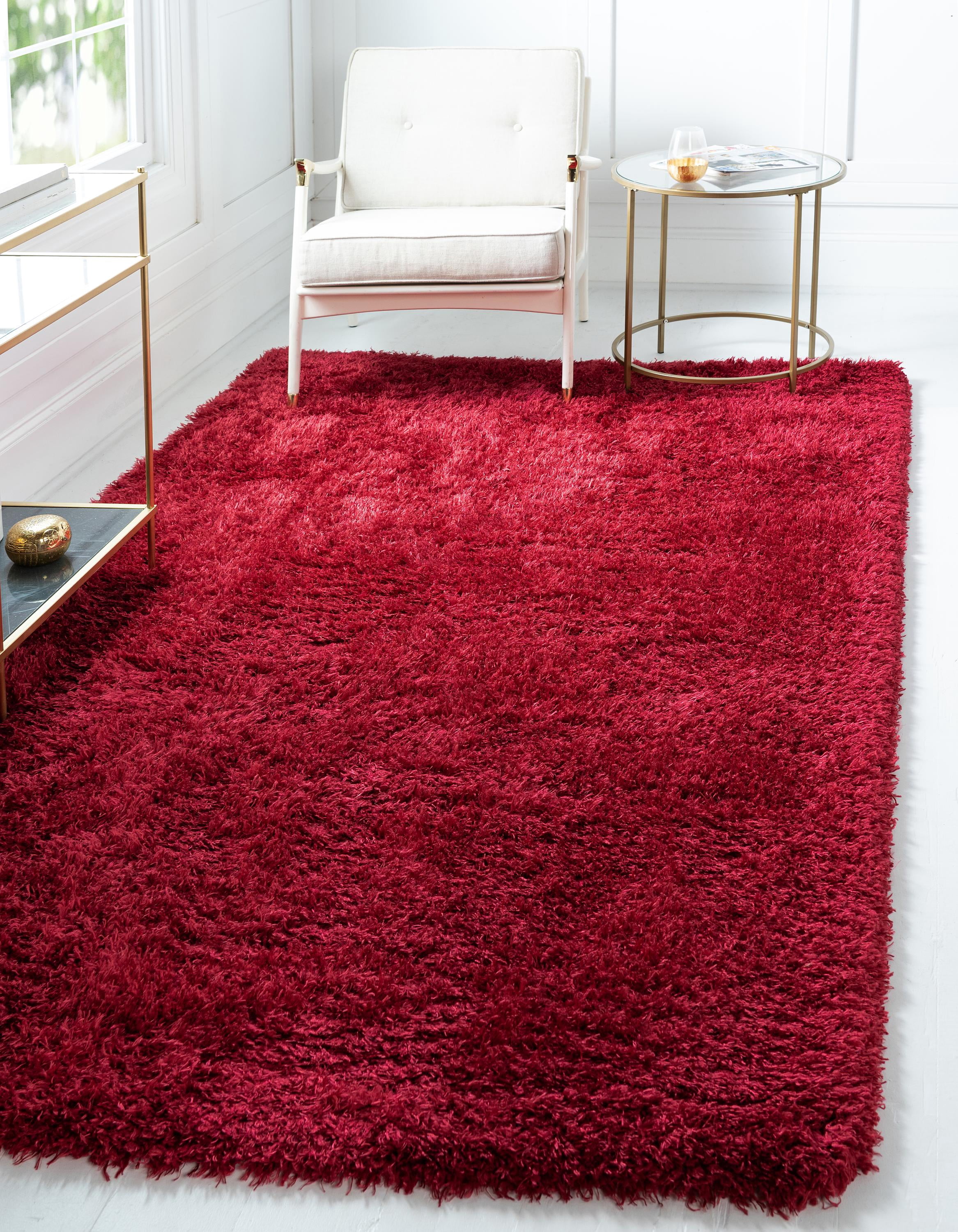 Unique Loom Marilyn Monroe Opulence Shag Collection Area Rug - (5' 1" x 8' Rectangle Lipstick)