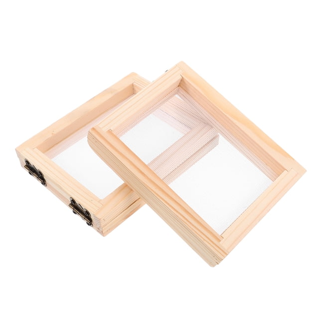 2pcs Paper Making Molds Paper Making Mold Paper Making Screen Paper Frames For Screens For Paper Making Screen For Paper Making Frame For Paper Making Wooden Paper Making Screen