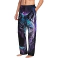 thumbnail image 6 of Naloa Purple Sky Wolf Pajama Pants Men, PJ Bottoms, Sleep & Lounge Pants-X-Large, 6 of 6