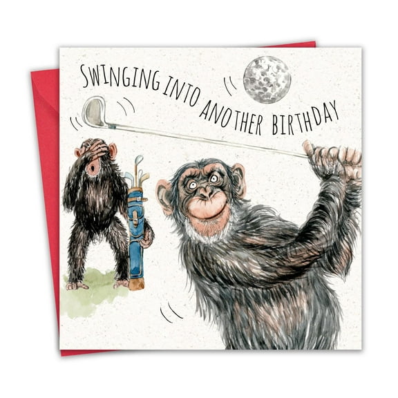 Twizler Funny Golf Birthday Card - Mens Golf Happy Birthday Card for Him - Male Humor for Dad Grandad Son Husband Boyfriend