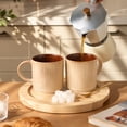 thumbnail image 4 of Famiware 4 Pieces Stoneware Mug Set (12oz), Cream & Cocoa, 4 of 6