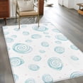 thumbnail image 2 of 2.7'x5' Area Rugs, Turquoise Conch Coastal Indoor Outdoor Area Rug for Living Room Bedroom, Nautical Summer Beach Ocean Sea Washable Bathroom Rugs Kitchen Floor Carpet Mats Home Decor Aesthetic, 2 of 8