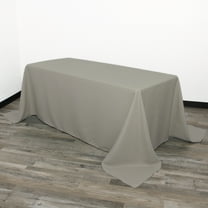 Your Chair Covers - 90 x 156 Inch Rectangular Polyester Tablecloth Gray