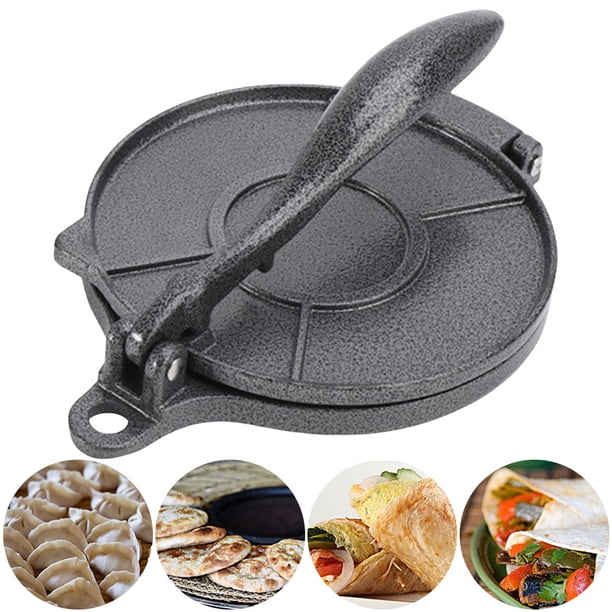 Prensa Tortillas DIY Masa Prensadora Antiadherente para Pastel Maíz (16 Cm Negro)