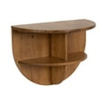 thumbnail image 1 of Kate and Laurel Jalla Wooden Floating Side Table, 18 x 10 x 14, Natural Rustic, Modern Solid Wood Wall-Mounted End Table with Shelves for Extra Storage and Added Functionality, 1 of 9