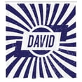 thumbnail image 3 of Ambesonne David Shower Curtain, Boys Birthday Navy Tone, 69"Wx84"L, Navy Blue and White, 3 of 3