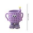 thumbnail image 2 of Cesta tejida con cuerda de algodón organizador de juguetes con cabeza de taza de té para sala de estar habitación de niños, 2 of 7