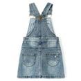 thumbnail image 2 of KIDSCOOL SPACE Girls Denim Skirts,Baby Girls Ripped Soft Stretchy Jeans Overall Dress,Light Blue,9-12 Months, 2 of 7