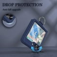 thumbnail image 2 of Samsung Galaxy Z Flip 5 Case with Ring, Shockproof Thin Slim PC Protective Phone Case for Galaxy Z Flip 5G, Navy Blue, 2 of 8