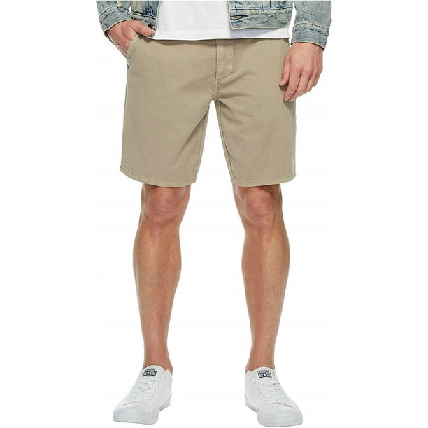 Pantalones cortos casuales Joe's de sarga para hombre color beige 36