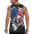 thumbnail image 3 of Fotbe Largemouth Bass Fish in USA Pattern Men's Quick Dry Workout Tank Top Gym Muscle Tee Fitness Bodybuilding Sleeveless T Shirt Breathable Workout Shirt-Medium, 3 of 9