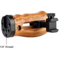 thumbnail image 4 of NICEYRIG NATO Quick Release Wooden Handle, Universal Side Grip with Mounting Holes Cold Shoe - 268, 4 of 5