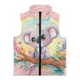 thumbnail image 4 of Pzuqiu Koala Kids Zip Up Vest Size 2 Fashion Warm Soft Outerwear Jacket with Pockets Sleeveless Stretchy Toddler Girl Clothes Wind Proof Comfortable for Outdoor Activities, 4 of 7