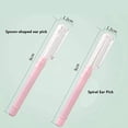 thumbnail image 2 of 2Pcs/Set Portable Ear Cleaner Ear Wax Remover Pickers Earpick Curette Spoon Pick Cleaner Soft Brush Ear Care Tools (Color : Pink), 2 of 5
