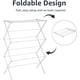 thumbnail image 3 of Estante de secado plegable portátil para ropa de secado al aire, uso en interiores y exteriores, 74.9 cm x 37.3 cm x 106.7 cm (largo x ancho x alto), color blanco, 3 of 8