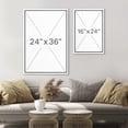 thumbnail image 6 of Framed Canvas Print Wall Art Wildflowers Vintage Floral Botanical Art for Living Room, Bedroom, Office - 24"x36" WHITE, 6 of 7