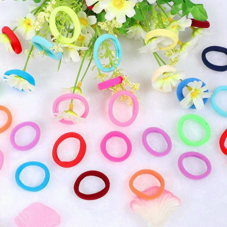 100 Pieces Elastic Hair Ties Mini Hair Bands Tiny Rubber Bands Colored  Girls Ponytail Holders For Baby Kids