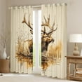 thumbnail image 2 of Manfei Wild Moose Elk Curtains Pack of 2 (42x84 Each),Jungle Animal Curtains Blackout,Retro Rustic Farmhouse Bedroom Curtains For Boys,Breathable Home Decor, 2 of 6