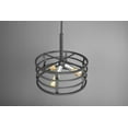 thumbnail image 5 of Progress Lighting Remix 3-Light Pendant, Steel, Graphite, Open Cage Design, Brushed Nickel Accents, Canopy Included, 5 of 6