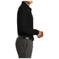thumbnail image 3 of Yellow Rooster Mens Silk Touch Long Sleeve Polo with Pocket Black L, 3 of 6