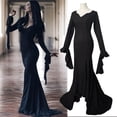 thumbnail image 2 of Vestido de uniforme de Cosplay familiar de Wednesday Addams, disfraz de Morticia de película, pelucas negras para mujer, disfraz de Anime de Carnaval de Halloween, 2 of 4