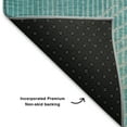 thumbnail image 5 of Addison Rugs Mayfield Premium Machine Washable Transitional Geometric Teal Rectangle Rug, 10' x 14', 5 of 7