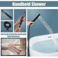 thumbnail image 2 of Oil Rubbed Bronze Freestanding Bathtub Faucet Floor Mount Tub Filler Swivel Spout Standing High Flow Shower Faucets with Handheld Shower Mixer Taps, 2 of 5