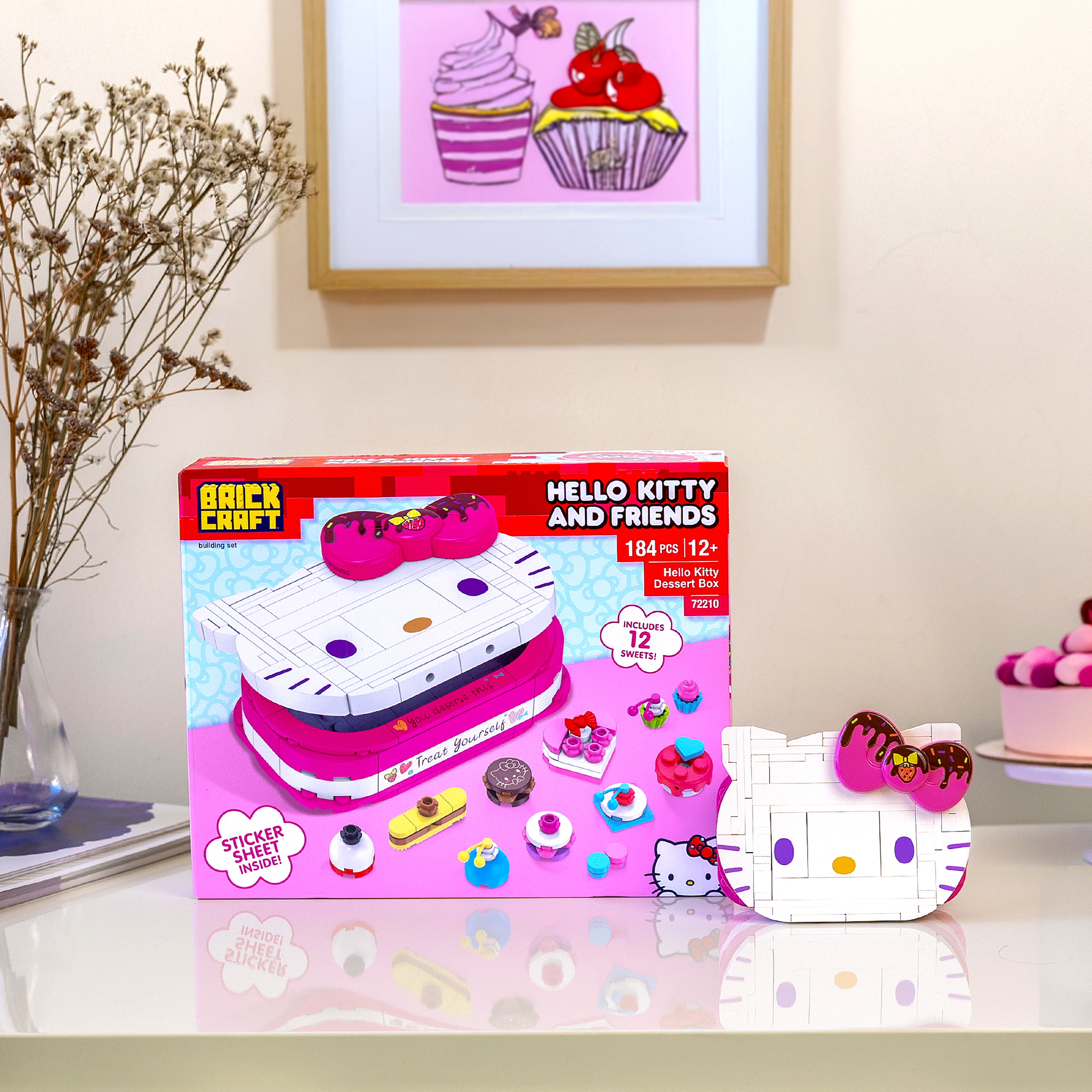 Brickcraft Hello Kitty Dessert Box Building Kit, 184 pcs, Sanrio